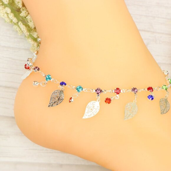 "Handmade Anklet – Elegant & Delicate Jewelry for Women | UNVRC1169 - Picture 2 of 10